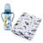 Kit Presente Manta Baby com Mamadeira Foguete Azul 240 ml