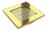 Kit Ralo Tampa Inox 304 + Base 15x15 Cm Square Dourado