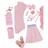 Kit Roupas e Acessórias Ballet Clássico Infantil Rosa