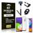 Kit Samsung A22 4G Bastão de Selfie Bluetooth + Capinha Anti Impacto + Película Vidro 3D -Armyshield