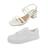 Kit Sandália Salto Bloco Tiras Duplas + Tênis Casual Básico Retrô Branco Bellinda Shoes