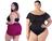 Kit Short Feminino Plus Size Saída De Praia + Body Babado Ciganinha Com fecho