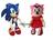 Kit Sonic E Amy De Pelúcia Macia 50cm Exclusivo!