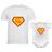 Kit Tal Pai Tal Filho - Super Pai - Camiseta + Body Bebe