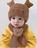 Kit Touca Cachecol Gorro Infantil ursinho Bebe Plush(6mes-6anos)