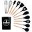 Kit Utensílios Cozinha 12 Peças Silicone Antiaderente Preto