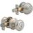 Kwikset Juno Keyed Entry Door Knob e Single Cylinder Deadbolt Combo Pack com proteção antimicrobiana microban com segurança SmartKey em níquel de cetim