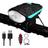 Lanterna Farol Bike Led Buzina Sirene + Sinalizador Traseiro