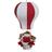 Lustre Balão Cintura Vermelho Quarto Bebê Infantil Menina