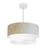 Lustre Pendente Duplo Cilíndrico Vivare Md-4355 Cúpula Tecido 50x40cm - Bivolt