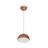 Lustre Pendente Luminária Sala Jantar Quarto Design 7741 1 Lâmpada E27 Cobre