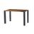 Mesa Broadway Tampo Rustic Brown Base Grafite 120cm   - 38463