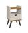 Mesa De Cabeceira Quarto Casal Solteiro Alice 1 Gaveta -Off White 