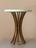 Mesa De Canto Redonda Lateral Sofá Cálice 60cm Altura Branco