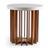 Mesa De Canto Redonda Lateral Sofá Ravena 60cm Altura Branco