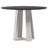 Mesa de Jantar 100x100 cm Isabela com Vidro Off White Preto  New Ceval