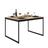 Mesa De Jantar 4 Lugares Industrial Madeira e Metal 120x90 Tolix Magno - Laminado com Preto