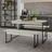 Mesa de Jantar com 2 Bancos Estilo Industrial TUB