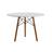 Mesa Eames Eiffel Tampo Redondo Isabella Mdp 80cm 3 Pés em Madeira Branco