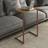  Mesa Lateral De Apoio de Sofá Charmme Ferro Cobre 70cm Industrial Elegante