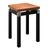 Mesa Lateral Malva Preto Tampo Madeira BP De 41 x 41 cm Artefamol