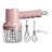 Mini Batedeira Elétrica Recarregável Portátil Mixer De Mão Rosa