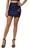 Mini Saia Jeans Feminina Hot Pants com Bordado Flor M