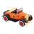 Miniatura Carrinho Antigo de Metal Conversível Ford Bigode Laranja 1929