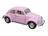 Miniatura Fusca 1967 Kinsmart 1/32 Metal e Fricção Rosa Claro