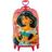 Mochila De Rodinhas 3D Maxtoy Princesa Jasmine Rosa