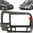 Moldura Painel 2 Din Central Multimidia Dvd Mp5 9 polegadas Grafite Honda New Civic 06/11