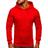 Moletom Masculino Blusa de Frio Casaco Liso Sem Estampa - Vermelho