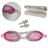 Oculos de Natacao em Silicone Lentes Cor Rosa com Estojo  Bel 