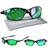 Oculos Sol Modelo Lupa Verde Perola Haste Acetato Lente Refletiva Polida Protecao UV400 Baile Funk