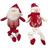 Papai noel / boneco de neve de pelucia pernas onduladas mole xadrez/vm 26cm