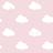 Papel de parede  Infantil Nuvens Rosa e Branco Fofura Baby FF4014