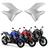 Par Aba Tanque Aleta Tomada Guia Ar Inferior Fazer 250 Fz25 Prata 2018 2019 2020 2021