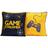 Par de Almofadas Cheias Game Streamer Preto/Amarelo 45cm x 45cm - Com Viés