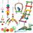 Parrot Toys Wokex, 14 peças, acessórios para pássaros, suporte giratório