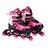 Patins infantil roller ajustável inline rosa menina 30 A 41 - Dm Toys