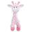 Pelúcia Antialérgica Baby e Decoração Girafinha Rosa Bebê 40cm BUBA