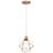 Pendente Aramado Diamante Luminária Lustre Luxo P Cabo Cristal Teto Retrô Cobre Rose Gold Industrial