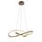 Pendente Atom Dourado 63cm 36w 3000k Led - Hm019g - Bella