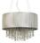 Pendente Lustre Silk Prata Com Cristal Para Led 38 Cm