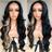 Peruca BlackSwern Skunk Strip Body Wave Lace Front Blonde