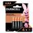 Pilha Palito Alcalina AAA C/4 Pack Duracell