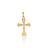 Pingente Cruz Crucifixo Em Ouro 18k Com Diamante 17mm