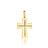 Pingente de Cruz Crucifixo Ouro 18k Dupla Face 2 Cores 20mm