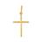 Pingente Ouro 18k Cruz Crucifixo Palito Liso P G3337