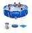 Piscina Intex 4.485 Litros Estrutural Azul Capa Bomba Filtrante Forro